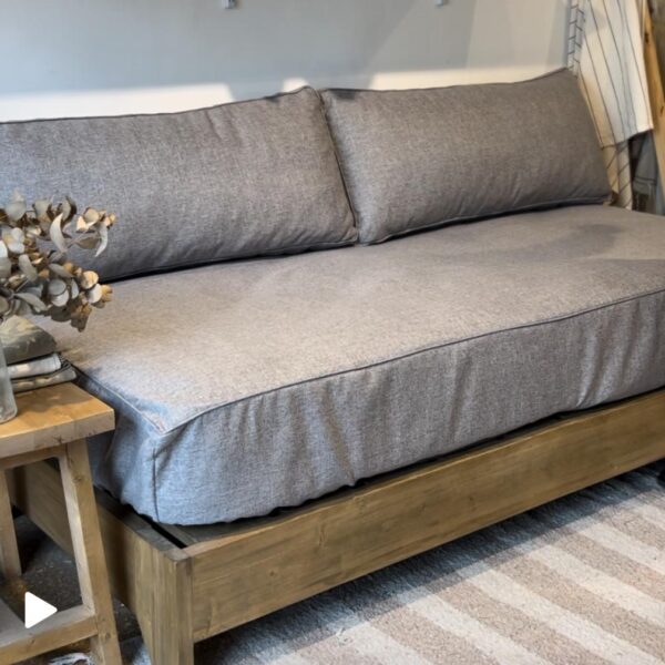 Convertí Cama Sillón Lino Pampa Funda Vivo + 2 Respaldos - SIN Apoyabrazos