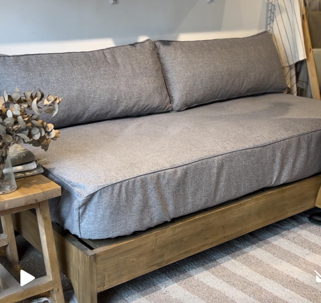 Convertí Cama Sillón Lino Pampa Funda Vivo + 2 Respaldos – SIN Apoyabrazos